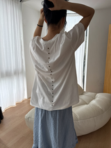 バックアイレットTシャツ