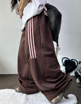 DOWN SNAP 🍩🫐 HALF TRACK 3 LINE PANTS 🍩🫐🩶🖤4COLOR
