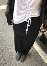 ドローストリングツイストノースリーブ