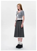 13DE MARZO Bear Buckle Thin Cardigan