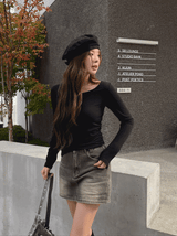 [U-BASIC] Winter Deep Brushed Round Long Sleeve