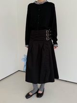 fancy buckle wrap skirt 