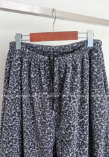 fleece leopard leopard jogger pants