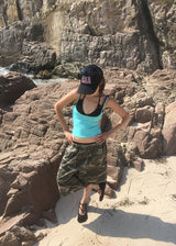 ZIPPER CARGO BERMUDA PANTS