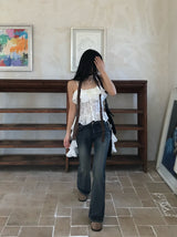 Bridget Gradient Washing Bootcut Denim Pants