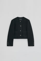 WOOLLY NO COLLAR JACKET