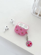 cherry epoxy keyring(pink)
