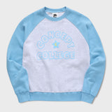 Hand logo Raglan Sweatshirt / Ash Gray-Skyblue [Women]