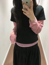 [MD Pick]ベイスリットカットアウトTシャツ (5color)