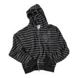Untitled Starrynight Stripe Hood Zip Up Black