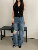 ナヴィド ダメージデニムパンツ