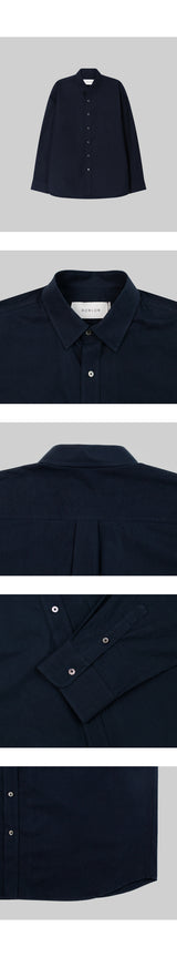 ベーシックコットンシャツ [navy]