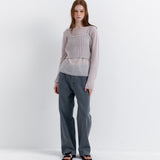 Bustier Knit Set Gray
