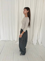 Waflle 3/4 sleeve T(5c)