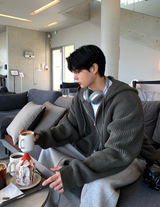 Cant Hachi Warm Knit Hooded Zip-Up