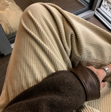  Eden 546 Winter Corduroy Round Tuck Wide Pants