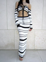 Striped knitwear set