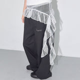 LACE SHIRRING LAYERED DRESS (WHITE) F25QD815