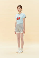SIGNATURE BIG CHERRY CROP T-SHIRT - LIGHT MINT 
