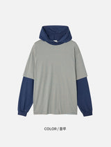 COMBI STRIPE HOOD TEE (3C)
