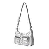 SPOILED CROSS BODY BOX BAG | SILVER METALLIC