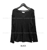 Yukia Damage Deep V-Neck Knit