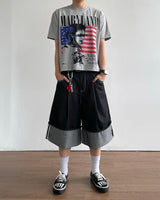 American Flag Cropped Short Sleeve Tee