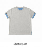 Robben Color Matching Roll-up Short Sleeve T-shirt