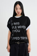 オンリー プリント クロップ Tシャツ