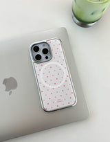  [MADE]ストロベリークリーム シルバーエポキシ MagSafe iPhoneケース
