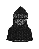 エスニックレースフーディースリーブレス / ブラック
