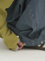 Grain stripe denim pants -2C