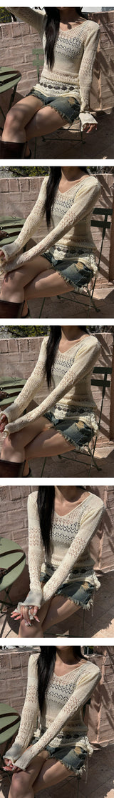 [S/S] Punching knit one piece