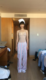 ストライプパンツ_pink