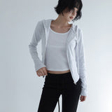 [Sohenti] Slim Long-Sleeve Hooded Zip-Up - 4 Colors