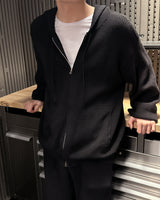 Lesher two-way knit zip-up