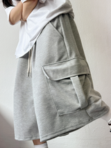 FORMAL BASIC CARGO WIDE BERMUDA 🤎🩶🖤🤍4COLOR