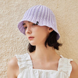 VA Label Knit Tulip Hat / Lavender