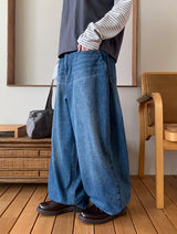 [unisex] リャウウォッシングワイドデニムパンツ