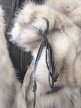 White Foxy Unique Cropped Fur Jacket