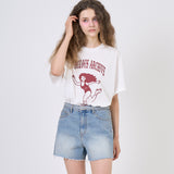 スナップルーズフィットTシャツ White