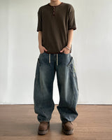 Solar embroidered denim pants