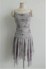 VALENTINE HAZE DRAPED MINI DRESS