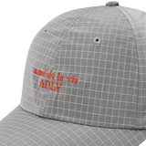 25SS CHECK RIPSTOP STRING BALL CAP LIGHT GRAY