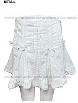 white bow A-line mini skirt