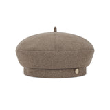 VA Curved Oval Metal Blended Beret  / Mocha Brown