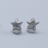 Twinkle chubby star earring(Sanding)