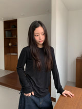 26SS★ [BAONHAUS]リングチレイヤードスパンラウンドTシャツ