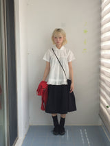 Powder pleats and pouch skirts