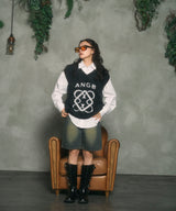 UNISEX エンブレムシャギーベスト